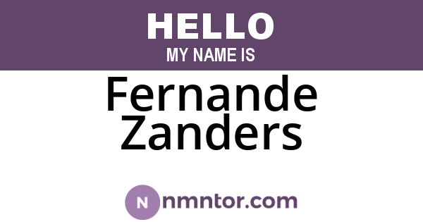 Fernande Zanders