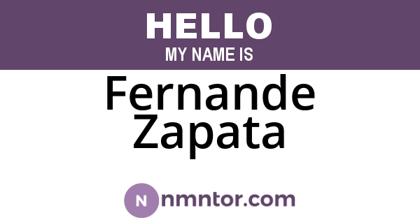 Fernande Zapata