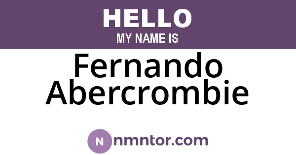 Fernando Abercrombie