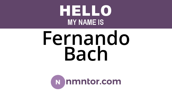 Fernando Bach