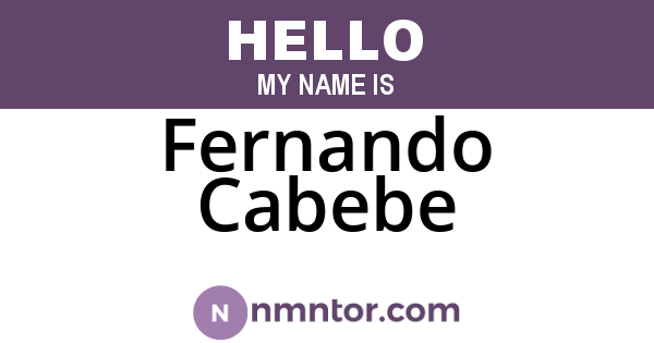 Fernando Cabebe