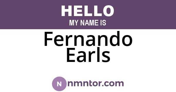 Fernando Earls
