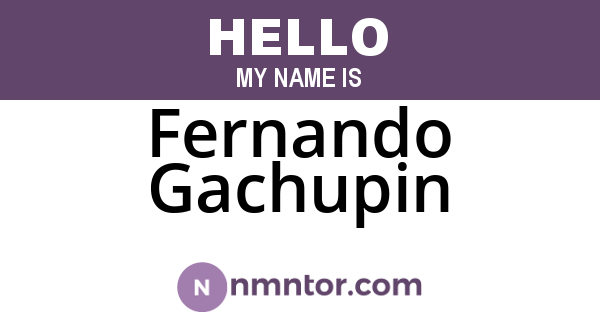 Fernando Gachupin
