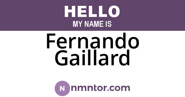 Fernando Gaillard