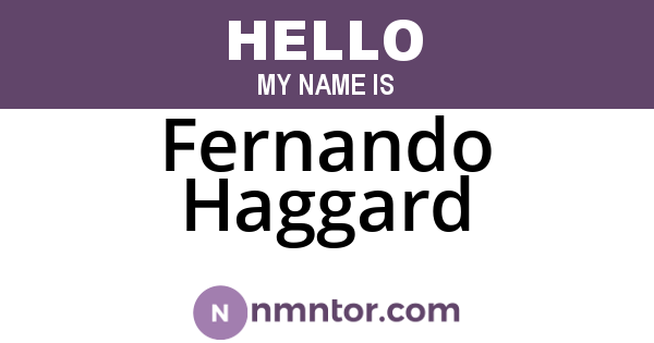 Fernando Haggard