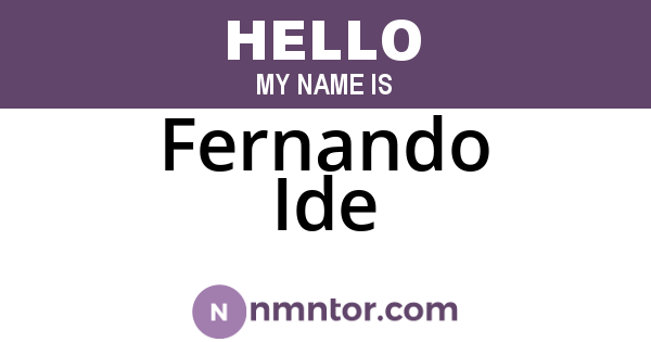 Fernando Ide