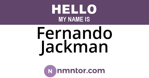 Fernando Jackman