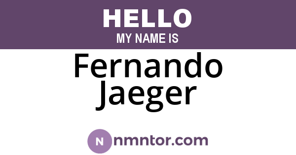 Fernando Jaeger