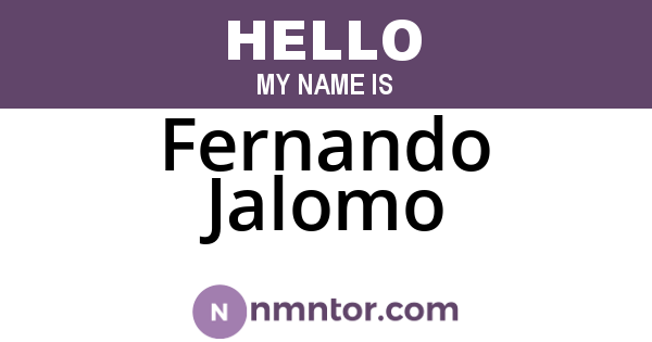 Fernando Jalomo
