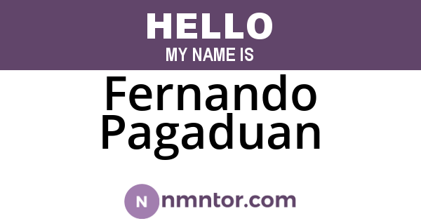 Fernando Pagaduan