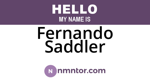 Fernando Saddler