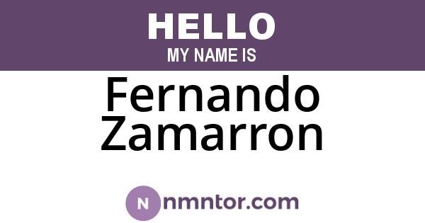 Fernando Zamarron