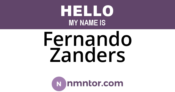 Fernando Zanders