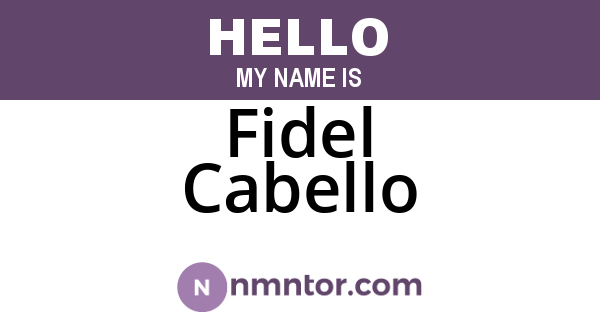 Fidel Cabello