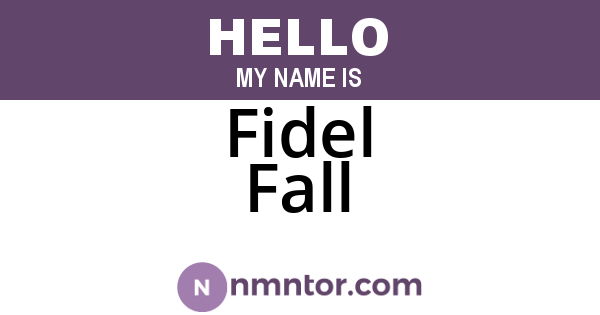 Fidel Fall