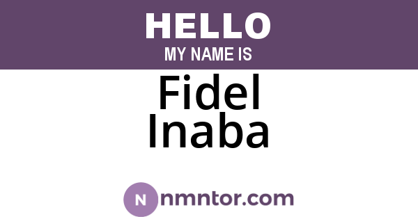 Fidel Inaba