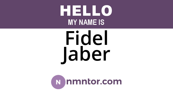 Fidel Jaber
