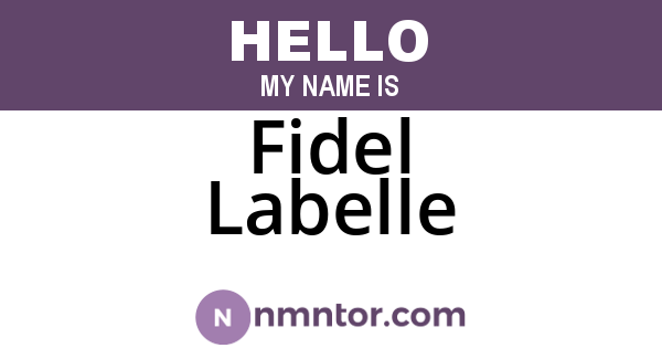 Fidel Labelle