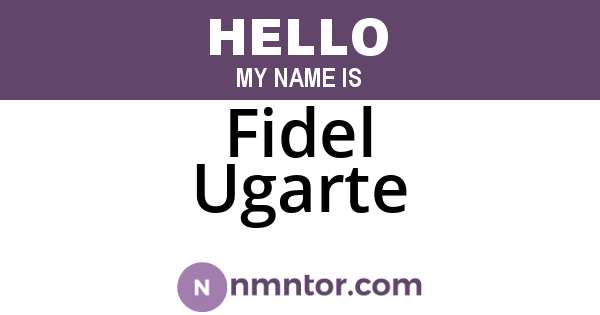 Fidel Ugarte