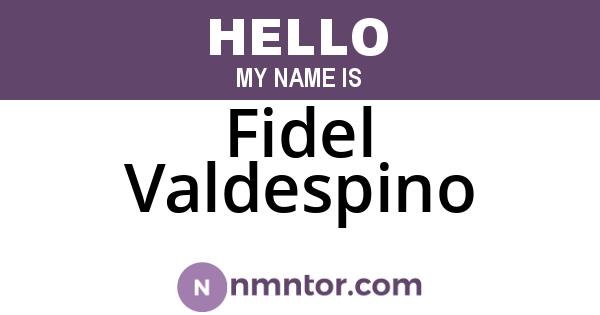 Fidel Valdespino