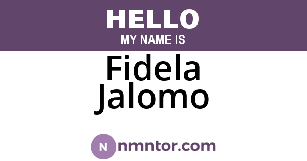 Fidela Jalomo