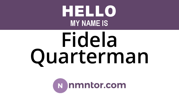 Fidela Quarterman
