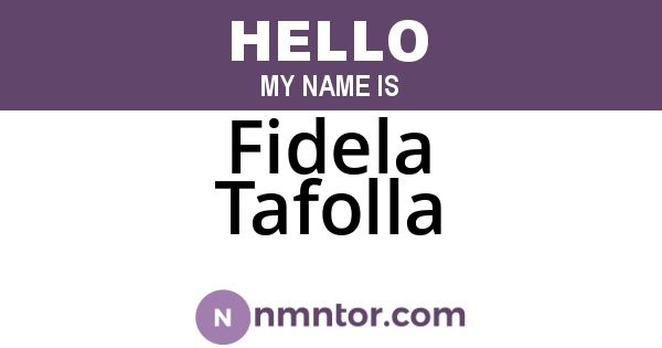 Fidela Tafolla
