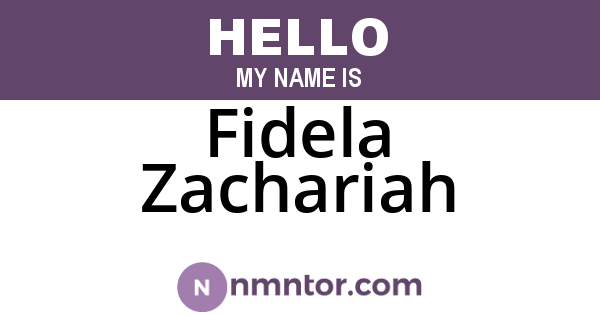 Fidela Zachariah