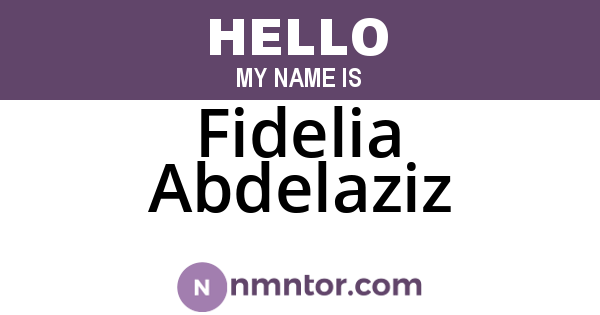 Fidelia Abdelaziz