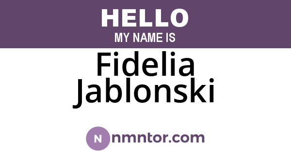 Fidelia Jablonski