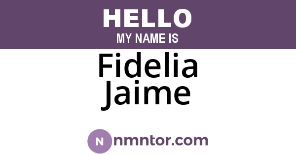 Fidelia Jaime