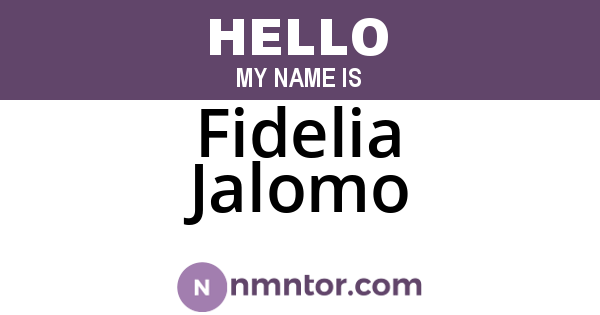 Fidelia Jalomo