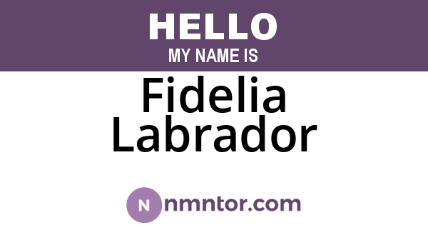 Fidelia Labrador