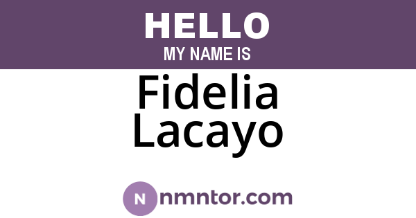 Fidelia Lacayo