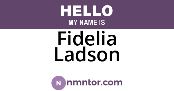 Fidelia Ladson