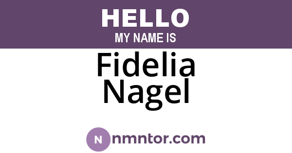 Fidelia Nagel