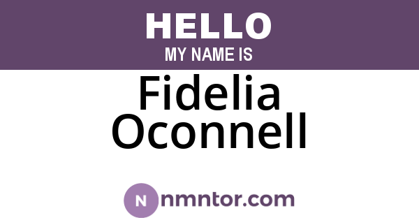 Fidelia Oconnell