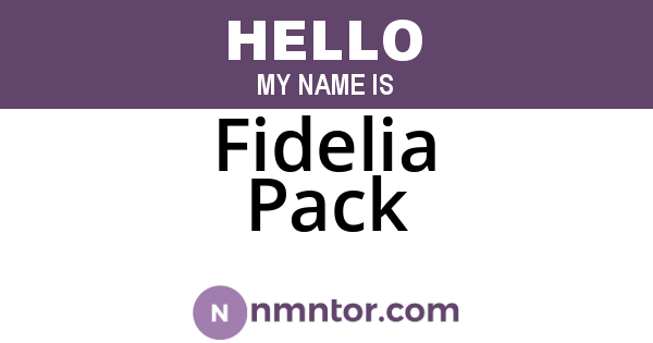 Fidelia Pack