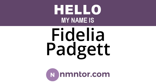 Fidelia Padgett