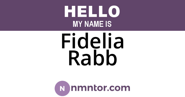 Fidelia Rabb
