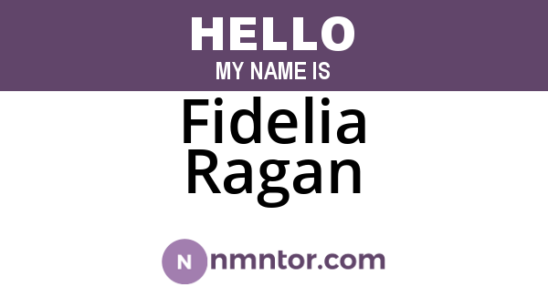 Fidelia Ragan