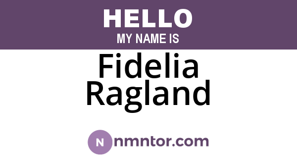 Fidelia Ragland