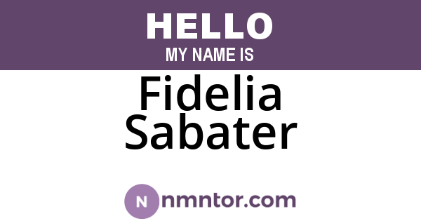 Fidelia Sabater