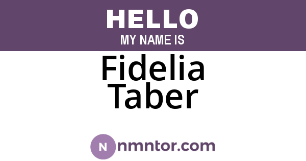 Fidelia Taber