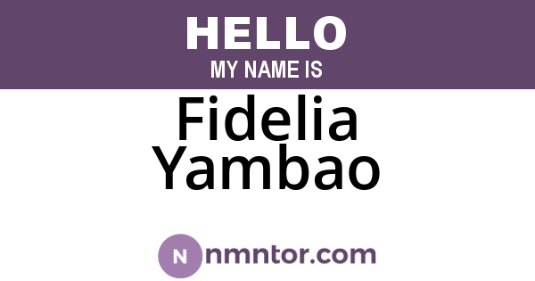 Fidelia Yambao
