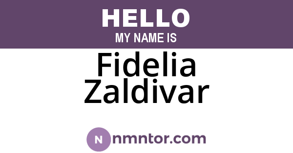 Fidelia Zaldivar
