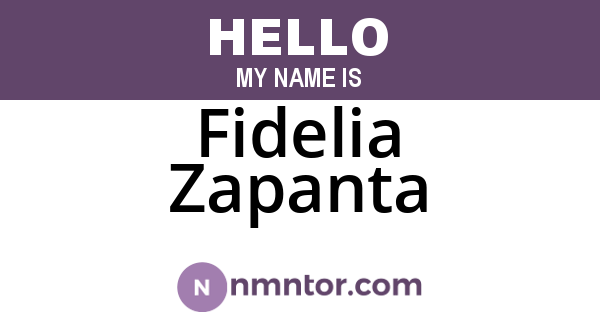 Fidelia Zapanta