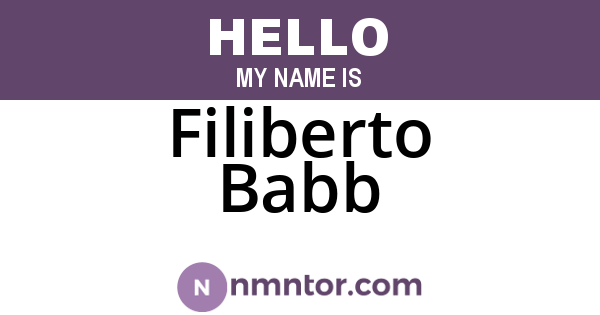 Filiberto Babb