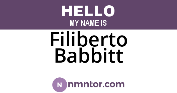 Filiberto Babbitt