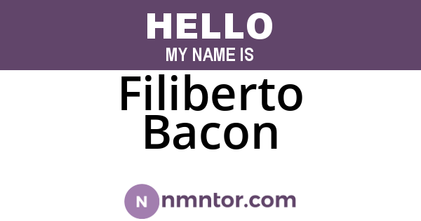 Filiberto Bacon